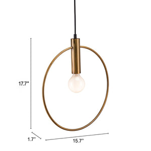 HomeRoots Gold Ring Metal Dimmable Chandelier - Elegant Adjustable Lighting for Modern Spaces & Cozy Ambiance 391910