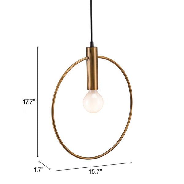 HomeRoots Gold Ring Metal Dimmable Chandelier - Elegant Adjustable Lighting for Modern Spaces & Cozy Ambiance 391910