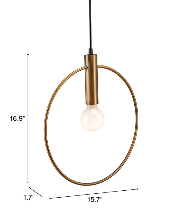 Homeroots Gold Ring Metal Dimmable Chandelier   391910