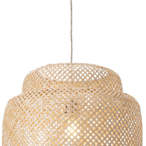 Homeroots Natural Boho Weave Ceiling Lamp   391924