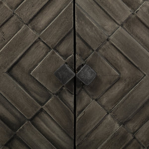 Homeroots 16" Black And Dark Brown Accent Cabinet With One Shelf  Solid Wood 391967