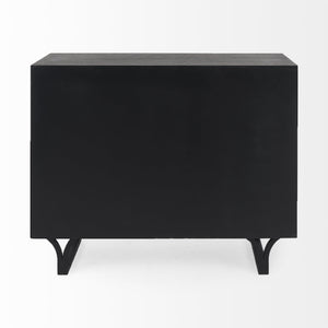Homeroots Contemporary Dark Oval Accent Cabinet   391994