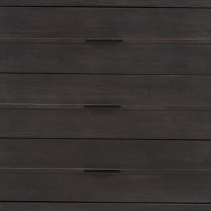 Homeroots Contemporary Dark Oval Accent Cabinet   391994