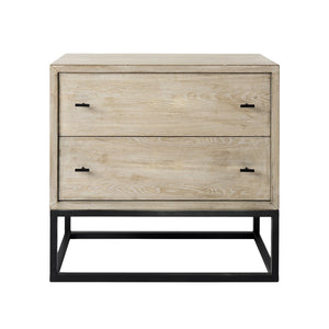 HomeRoots 32" Natural Solid Wood Two Drawer Sideboard - Stylish Storage Solution for Any Room Decor & Needs 391998