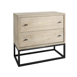 HomeRoots 32" Natural Solid Wood Two Drawer Sideboard - Stylish Storage Solution for Any Room Decor & Needs 391998