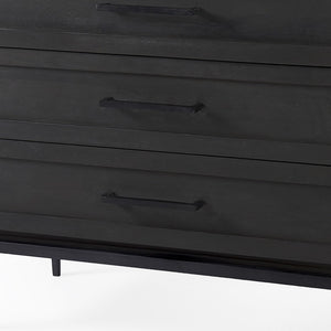 Homeroots Updated Rustic Dark And Light Marble Top Dresser   391999