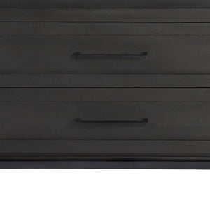 Homeroots Updated Rustic Dark And Light Marble Top Dresser   391999