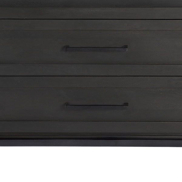 Homeroots Updated Rustic Dark And Light Marble Top Dresser   391999