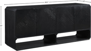 Parker Black Sideboard/Buffet 391Black Meridian Furniture
