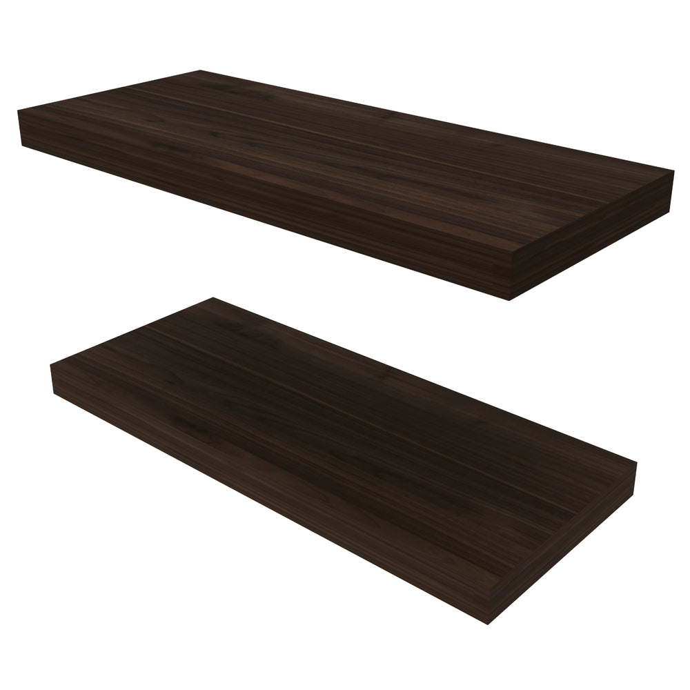 English Elm Floating Shelves, Dark Oak, Modern Minimalist Design For Stylish Wall Storage & Decor Display B097P369454