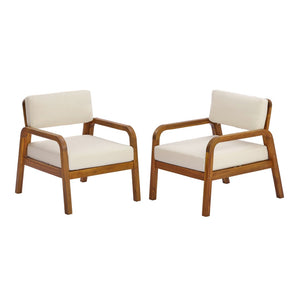 English Elm Outdoor Solid Acacia Wood Patio Armchair Teak Finish Slat Back Poolside Lounge N768P382498T_2