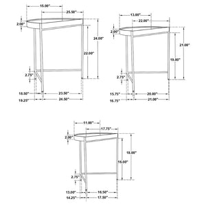 English Elm Darlene Mango Wood Demilune Nesting Tables Retro Glam Set for Living Rooms B062P451824