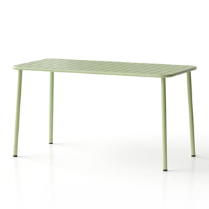 English Elm Sella Long Table In Frosty Green - Compact Outdoor Dining & Leisure Table For Balconies & Patios W3318P308295-GIGA