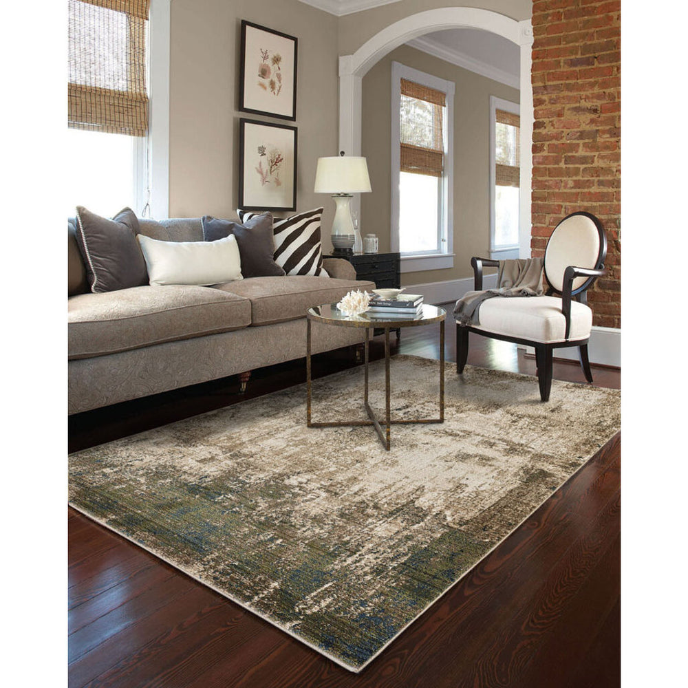 Capel Rugs Landis-abstract Vintage-inspired Area Rug Collection With Distressed Design For Modern Homes Stone Multi, Tan 100% Olefin 3920rs03030410650