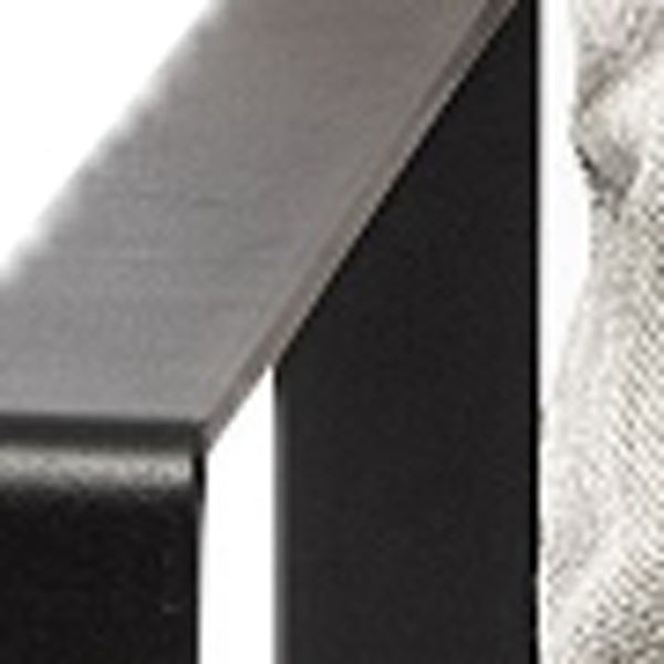 Homeroots 35" Gray And Black Fabric Lounge Chair Frost Gray  392005