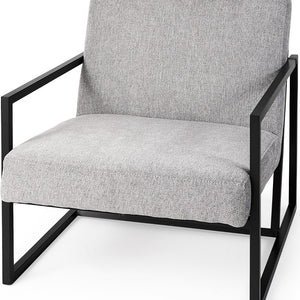 Homeroots Geo Modern Gray And Black Accent Or Side Chair Gray  392009