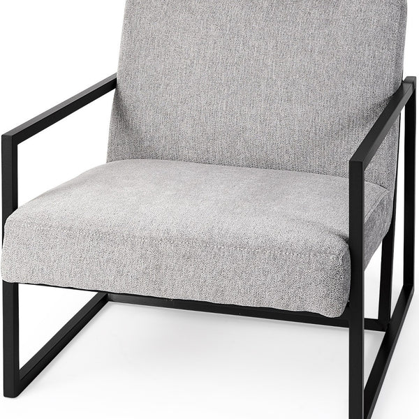 Homeroots Geo Modern Gray And Black Accent Or Side Chair Gray  392009
