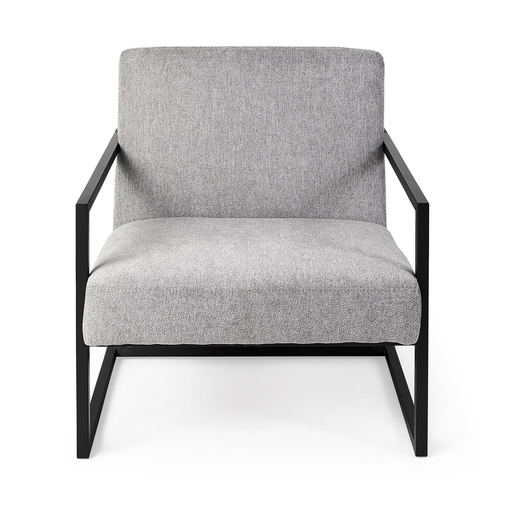 Homeroots Geo Modern Gray And Black Accent Or Side Chair Gray  392009