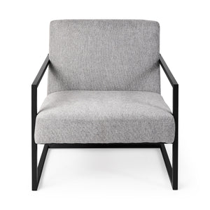 Homeroots Geo Modern Gray And Black Accent Or Side Chair Gray  392009