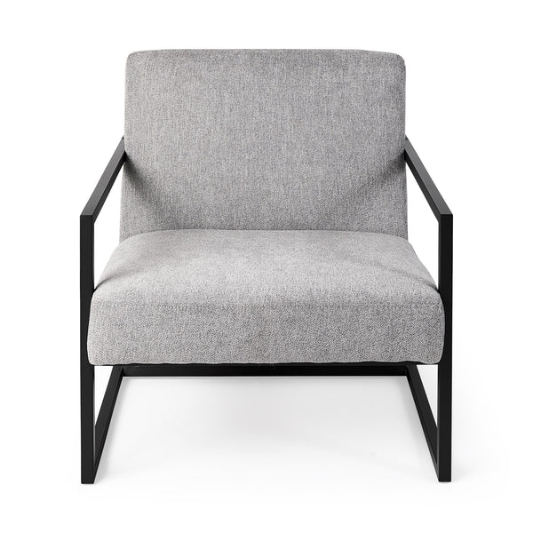 Homeroots Geo Modern Gray And Black Accent Or Side Chair Gray  392009