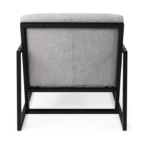 Homeroots Geo Modern Gray And Black Accent Or Side Chair Gray  392009
