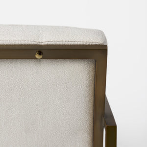 Homeroots Geo Modern Cream And Gold Accent Or Side Chair Cream  392013