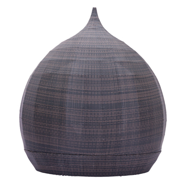 Homeroots Teardrop Shaped Brown And Beige Daybed   392017