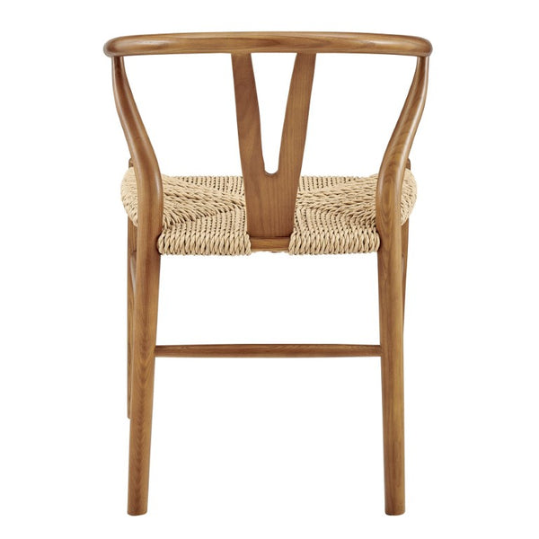 EuroStyle Evelina Outdoor Dining Chair Set of 2 Thermo-Treated Ash Wood Mid-Century Patio 39202-GLDASH