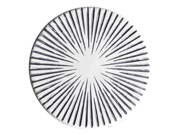 Lexington Tommy Bahama Outdoor 3920-953c Coastal Bohemian Round End Table With Hand-painted Sunburst Design And Aluminum Frame  Wood 3920-953c