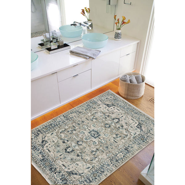 Capel Rugs Landis-heriz Vintage-inspired Area Rug Collection: Timeless Designs For Modern Living Spaces Mica, Grey 100% Olefin 3921rs09001200340