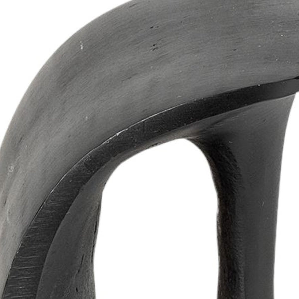 HomeRoots Set of Two 6" Black Metal Bookends - Chic Decorative Supports for Stylish Home & Office Organization 392130