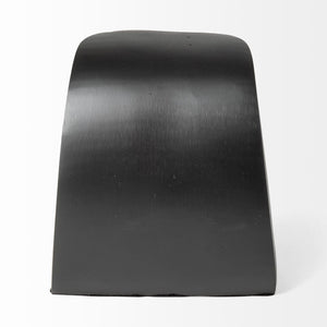 HomeRoots Set of Two 6" Black Metal Bookends - Chic Decorative Supports for Stylish Home & Office Organization 392130