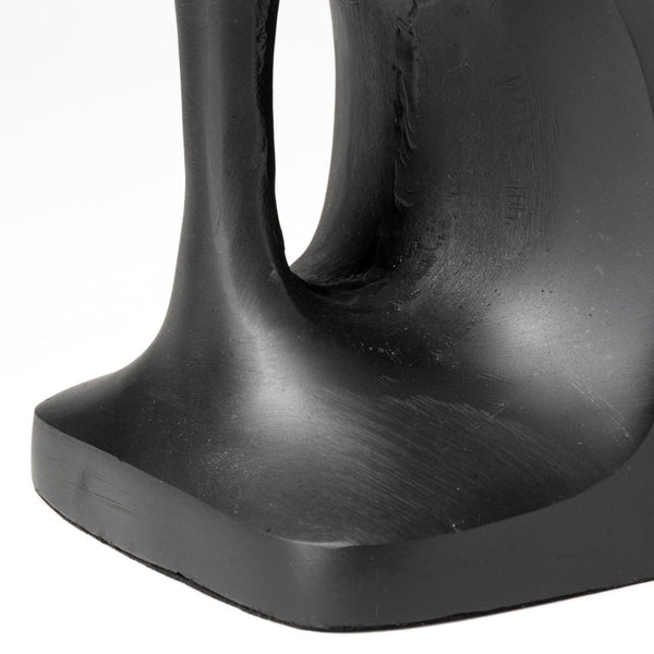 HomeRoots Set of Two 6" Black Metal Bookends - Chic Decorative Supports for Stylish Home & Office Organization 392130