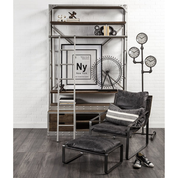 HomeRoots Set of Two Industrial Matte Black Gear Bookends - Stylish Support for Books & Unique Décor Piece 392131