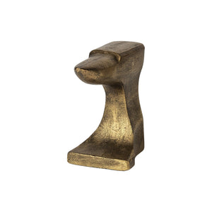 HomeRoots Set of Two 6" Gold Metal Decorative Bookends – Elegant, Sturdy Support for Books and Stylish Décor 392134