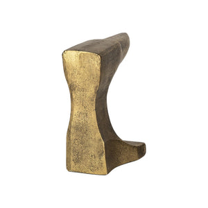 HomeRoots Set of Two 6" Gold Metal Decorative Bookends – Elegant, Sturdy Support for Books and Stylish Décor 392134