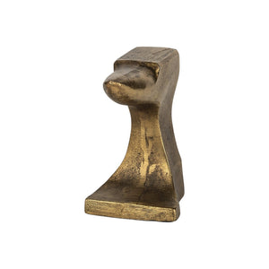 HomeRoots Set of Two 6" Gold Metal Decorative Bookends – Elegant, Sturdy Support for Books and Stylish Décor 392134
