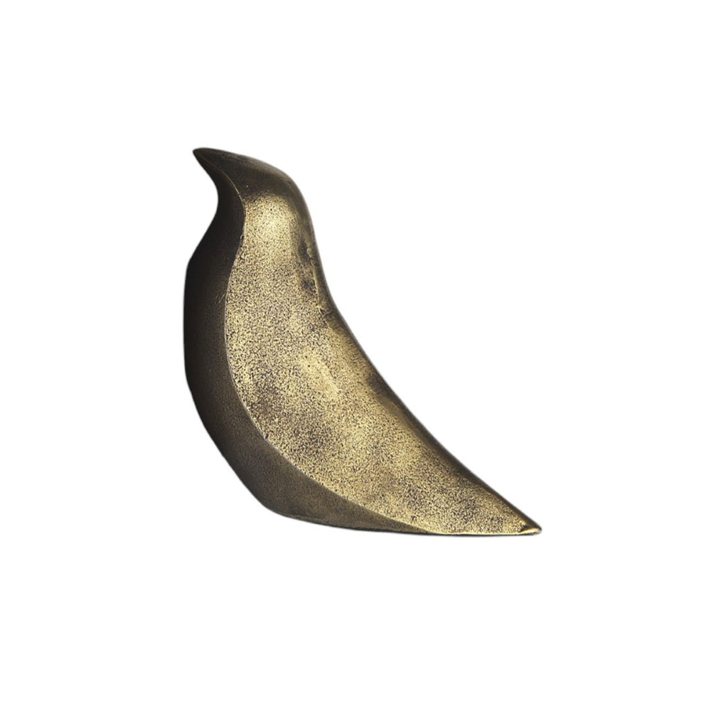 HomeRoots Set of Two 3" Gold Metal Bird Bookends – Stylish Rustic Decor for Home, Office & Book Lovers 392135