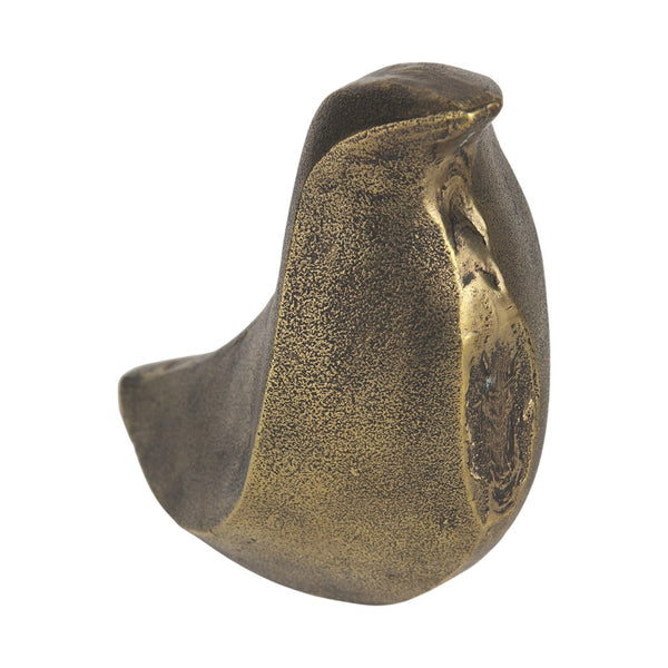 HomeRoots Set of Two 3" Gold Metal Bird Bookends – Stylish Rustic Decor for Home, Office & Book Lovers 392135
