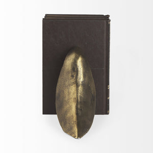 Homeroots Rustic Antiqued Gold Dove Bookends  Metal 392135