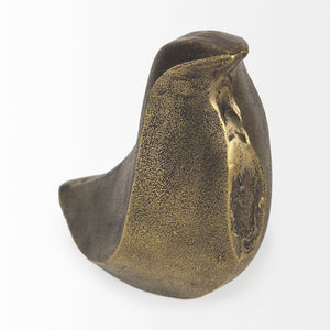 Homeroots Rustic Antiqued Gold Dove Bookends  Metal 392135