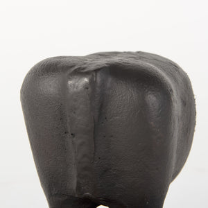 Homeroots Black Cast Aluminum Bull Bookends  Fabric 392140