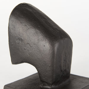 Homeroots Set Of Two 6" Black Metal Bull Decorative Bookends  Metal 392141