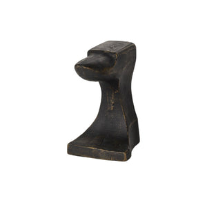 HomeRoots Set of Two Elegant Black and Gold Polyresin Bookends - Modern Decorative Accent for Home & Office 392142