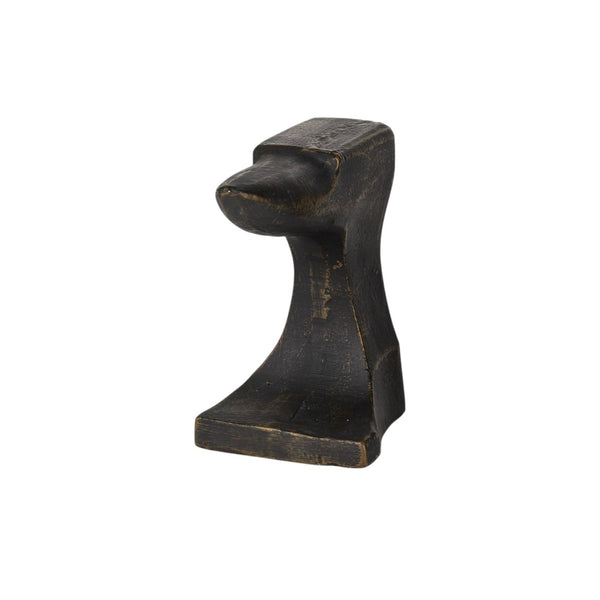 HomeRoots Set of Two Elegant Black and Gold Polyresin Bookends - Modern Decorative Accent for Home & Office 392142
