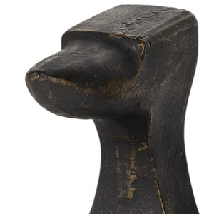 HomeRoots Set of Two Elegant Black and Gold Polyresin Bookends - Modern Decorative Accent for Home & Office 392142