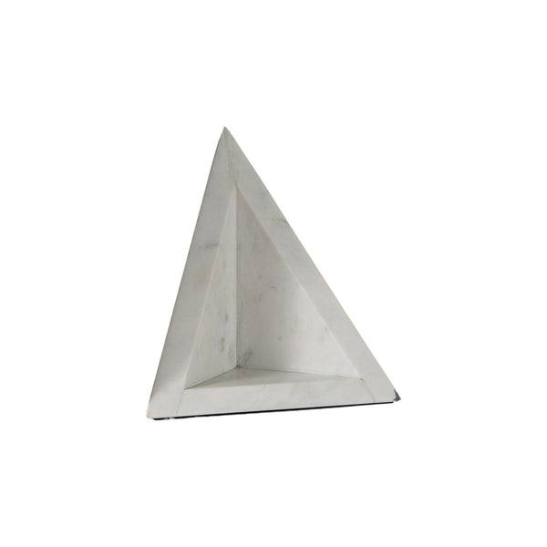 Homeroots 3d Modern Triangle Marble Bookends  Metal 392143