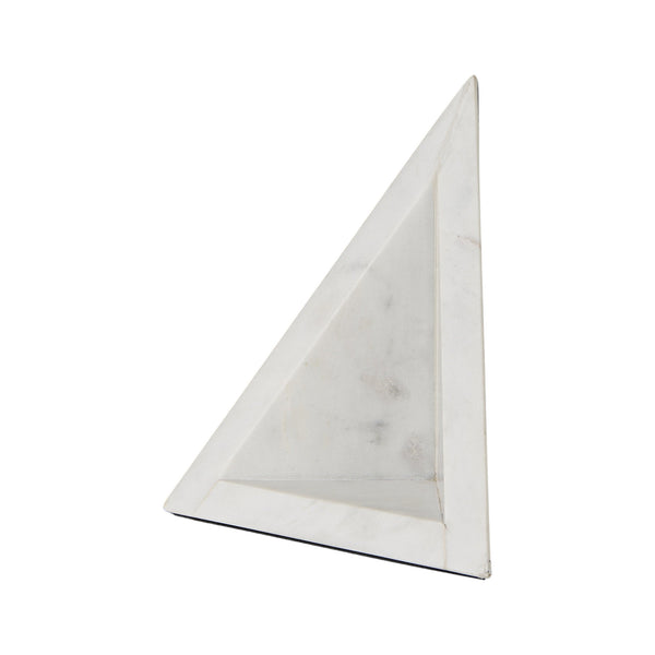Homeroots 3d Modern Triangle Marble Bookends  Metal 392143