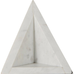Homeroots 3d Modern Triangle Marble Bookends  Metal 392143