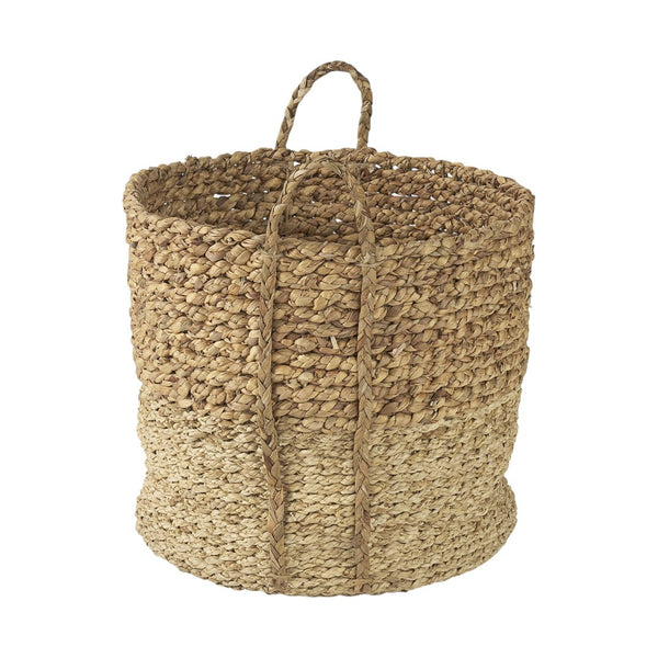 HomeRoots Set of Three Brown Wicker Baskets - Rustic Storage Bins for Organizing Home Decor Effortlessly 392157